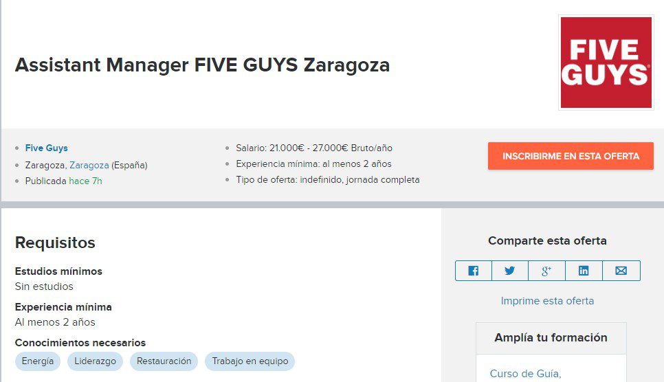 five guys zaragoza